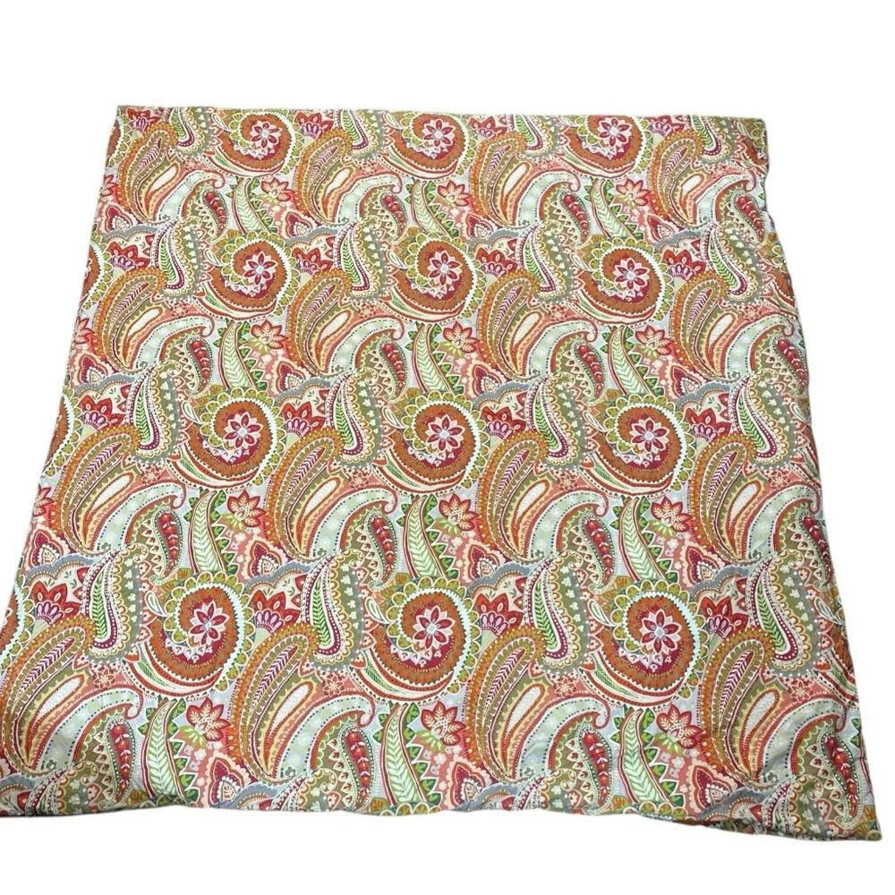 North End Decor Comforter Queen Ful Pomegranate Paisley Cotton Reversible‎ 3 PC